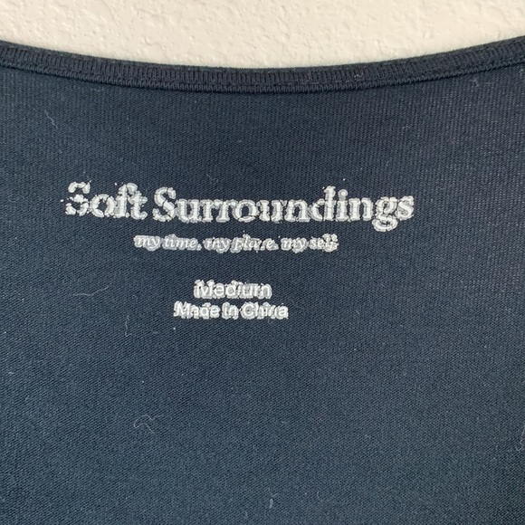 SOFT SURROUNDINGS Timely Scoop Neck tunic top drape to an angled high-low hem. - Picture 7 of 9